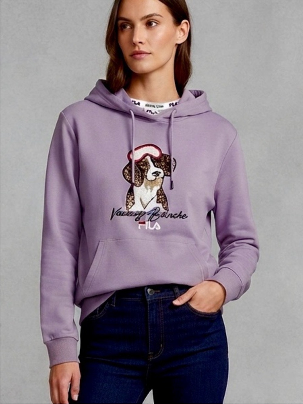 Fila White Line "Vacanze Bianche" Graphic Hoodie- fits like Medium